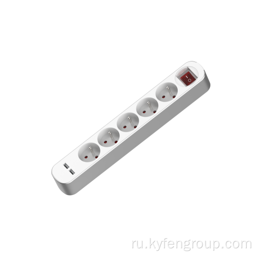 5 розетки Power Strip и USB -тип A